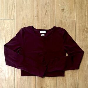 Babaton Women’s Contour Crop Long Sleeve Crewneck Top